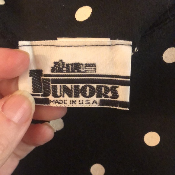 Vintage T Juniors Polka Dot Peplum Dress - Picture 4 of 8